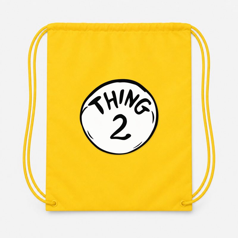 Dr. Seuss Thing 2 Drawstring Bag - Yellow