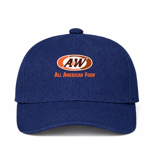 A&W Logo Navy Dad Baseball Cap Hat