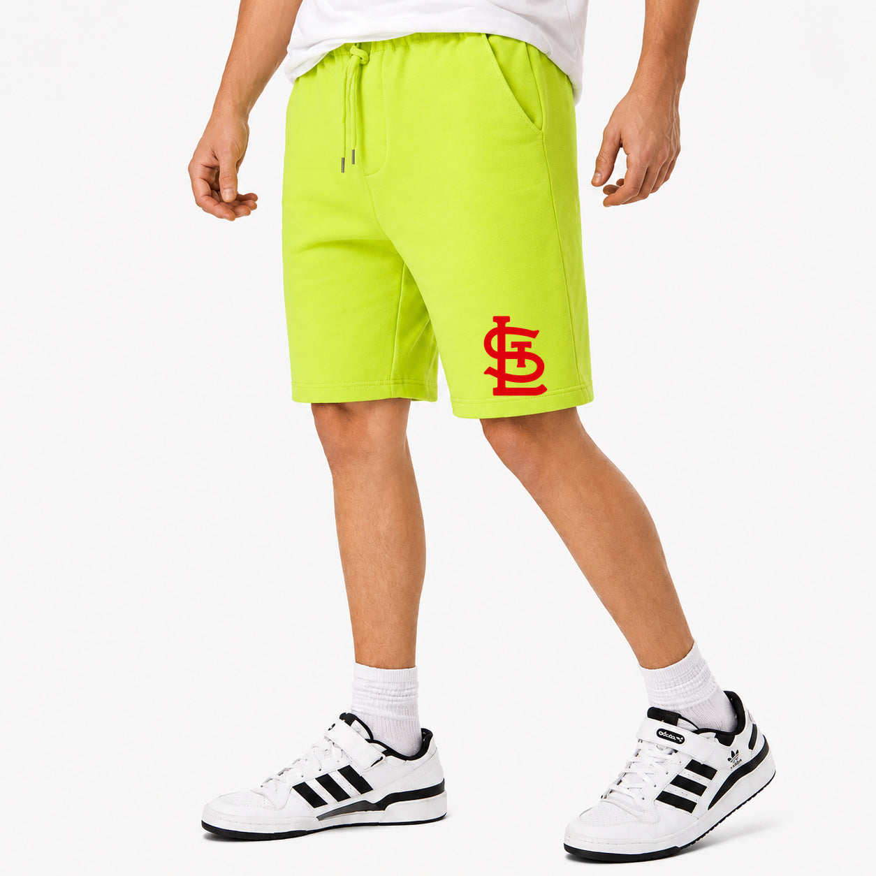 Men's St. Louis Cardinals Cotton Shorts - Lime Green