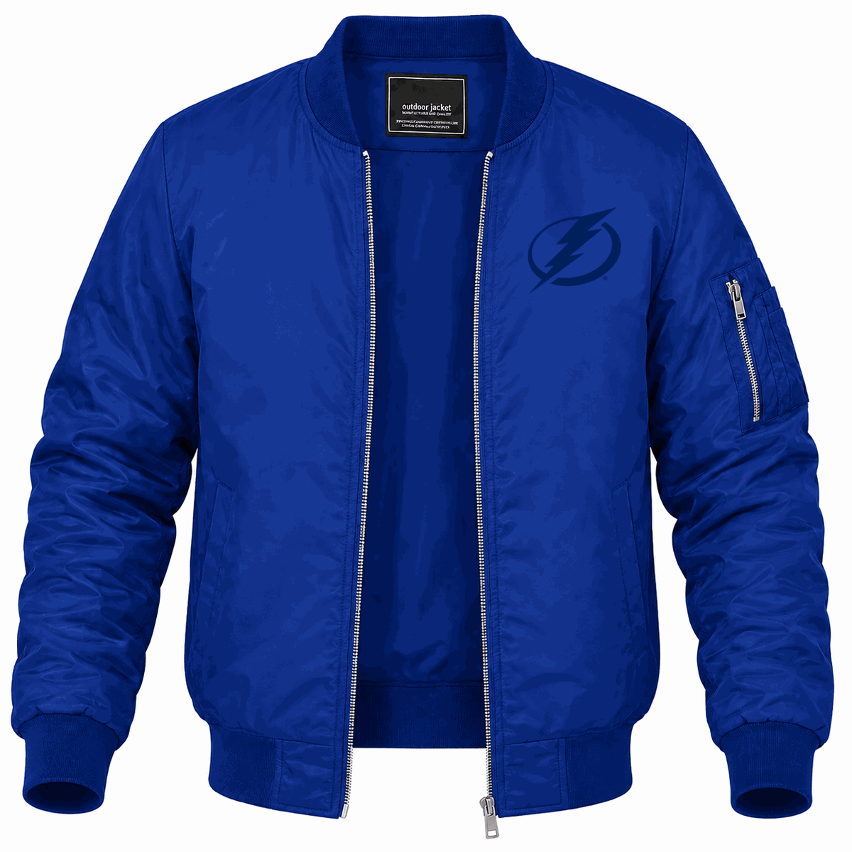 Men's Tampa Bay Lightning Lightweight Bomber Jacket - Blue