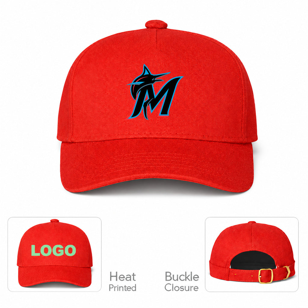 MLB Miami Marlins Baseball Cap Hat - Red