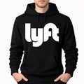 Men's Lyft White Pullover Hoodie - Black