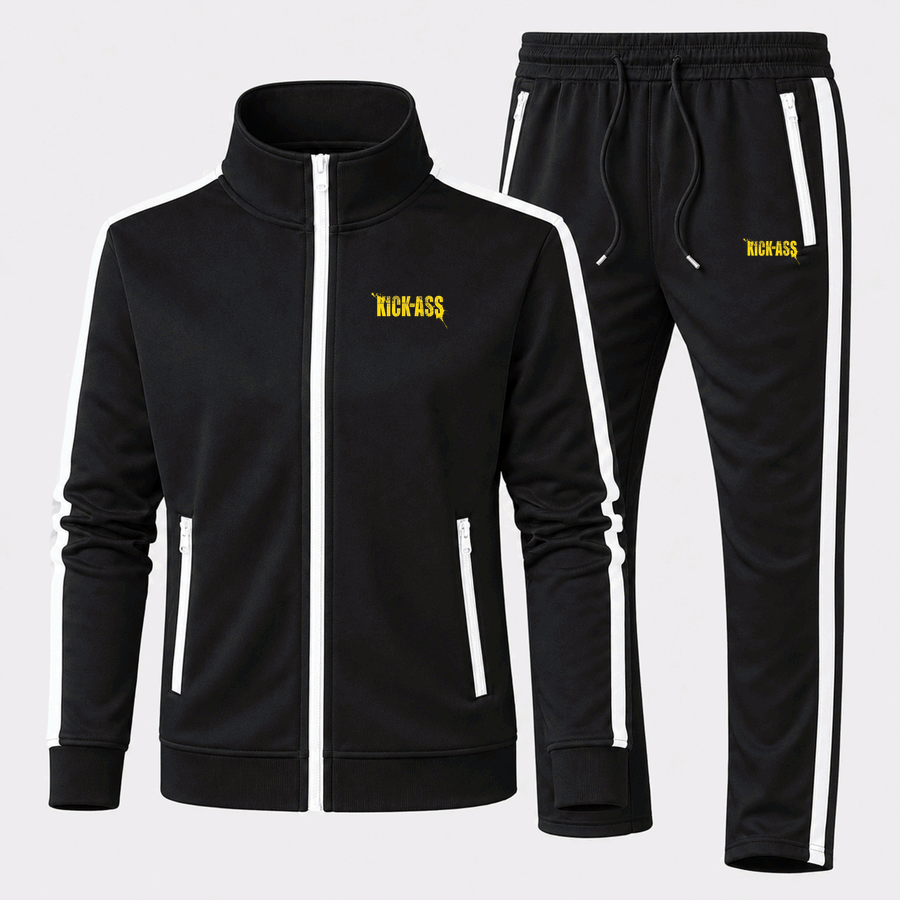 20822 3 kick ass picture tracksuit in Black
