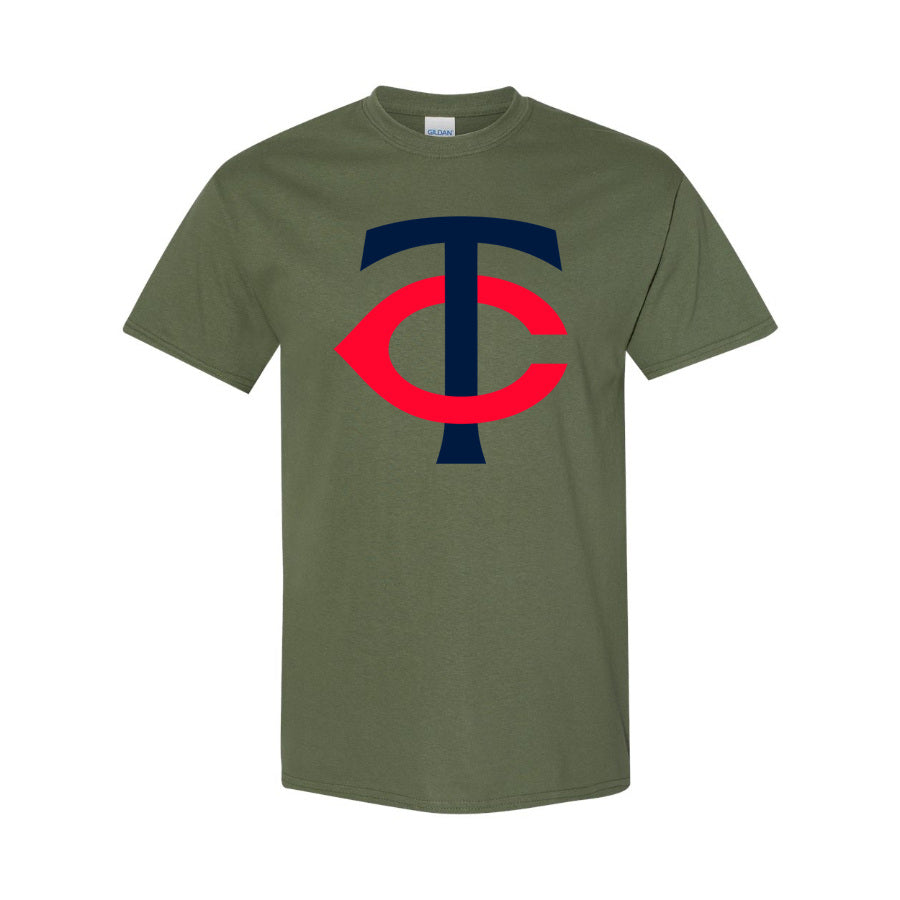 Youth's Minnesota Twins Cotton T-Shirt - Army Green