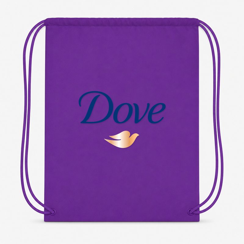 Dove Drawstring Bag - Purple