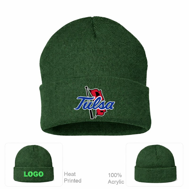 Tulsa Golden Hurricane Forest Green Beanie Hat
