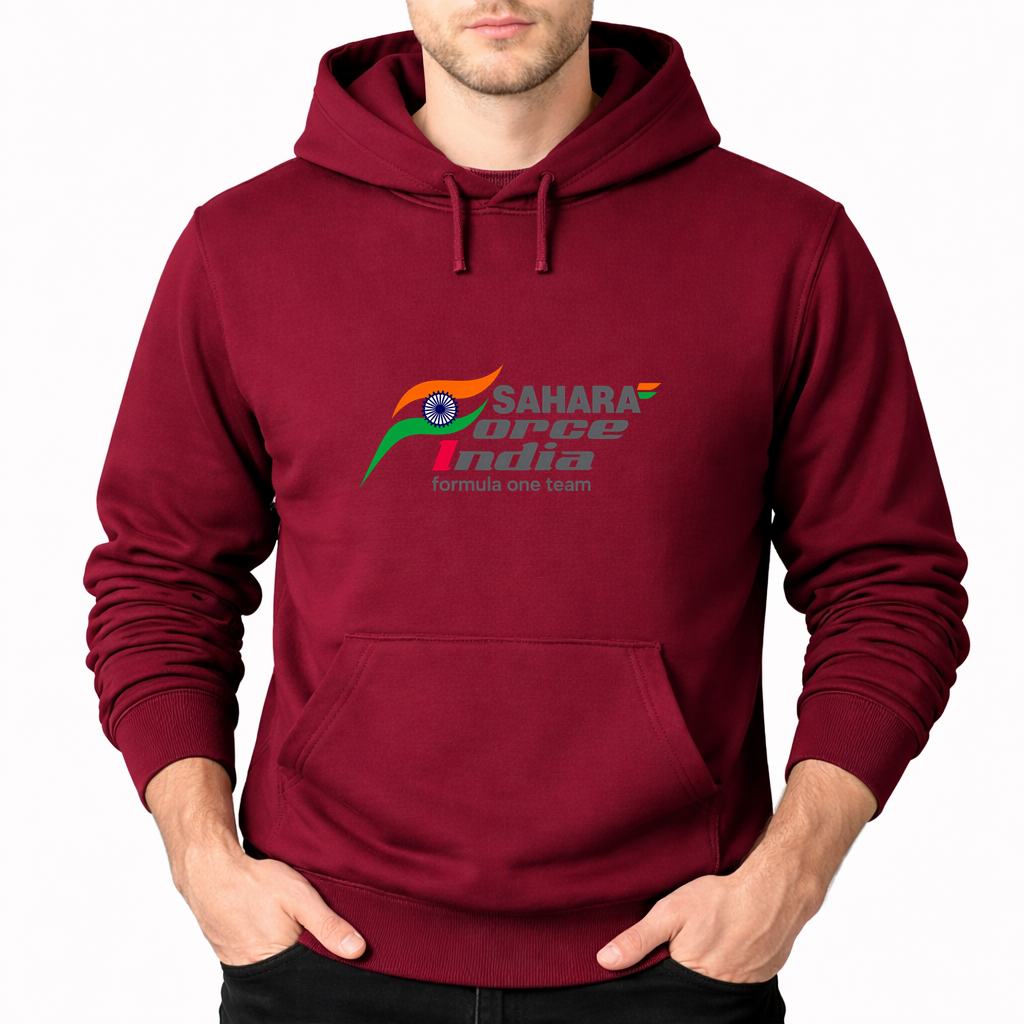 Men's Sahara Force India Formula One Team Pullover Hoodie - Burgundy