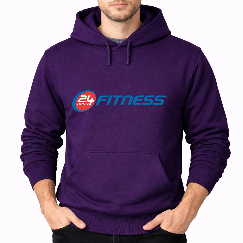 Men's 24 Hour Fitness Pullover Hoodie - Purple