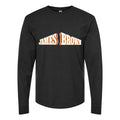 Men's James-Brown-Logo Long sleeves Cotton Blend T-Shirt - Black
