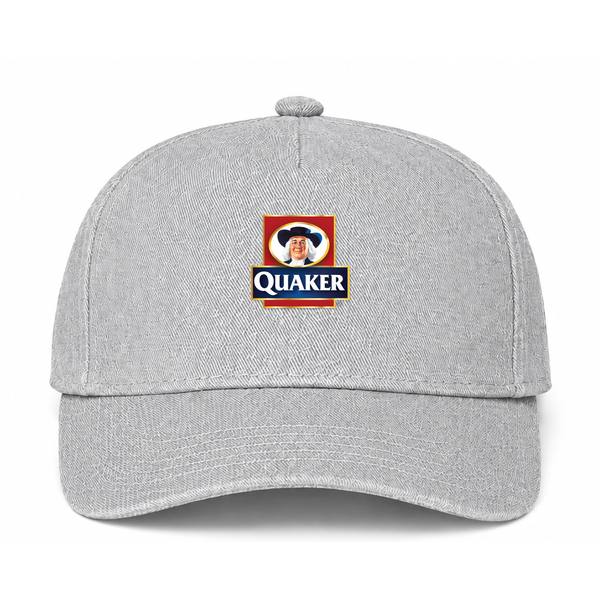 Quaker Logo Gray Dad Baseball Cap Hat