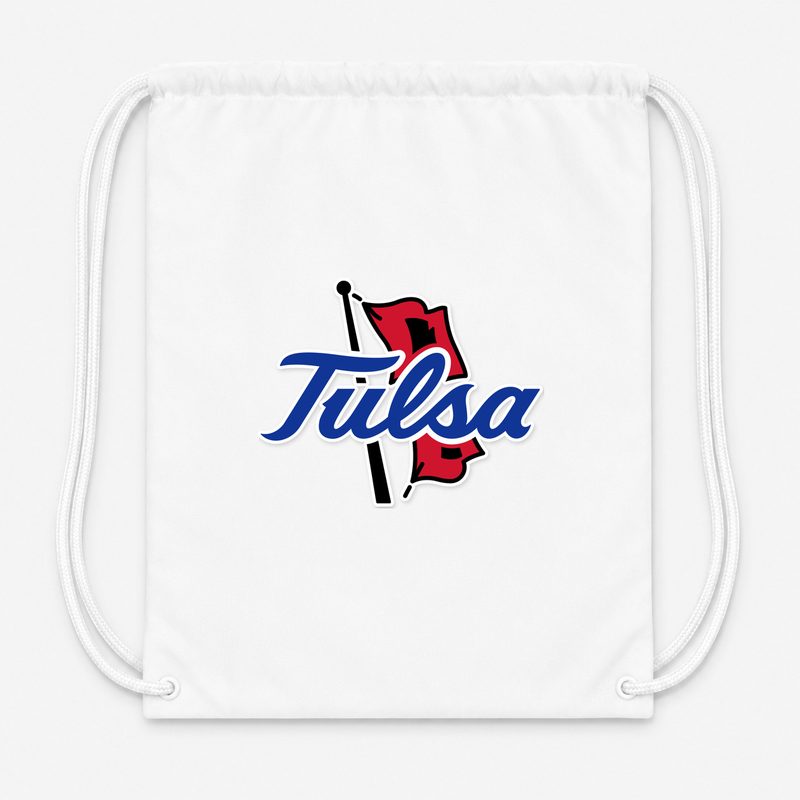 Tulsa Golden Hurricane Drawstring Bag - White