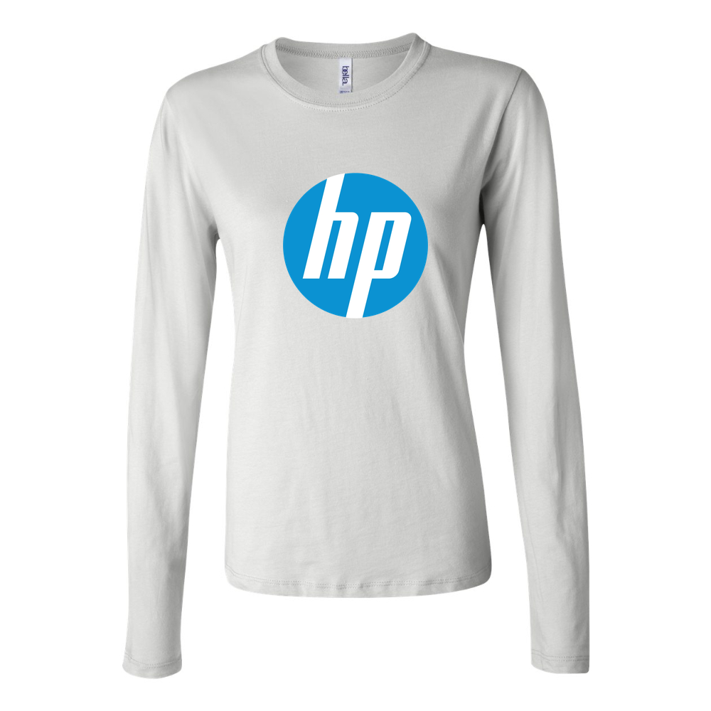 Women's hp logo transparent free png Long Sleeve T-Shirt - White