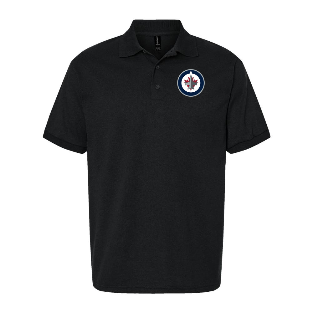 Men's Winnipeg Jets Dry Blend Polo - Black