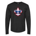Men's Boy-Scout-Logo-1536x864 Long sleeves Cotton Blend T-Shirt - Black