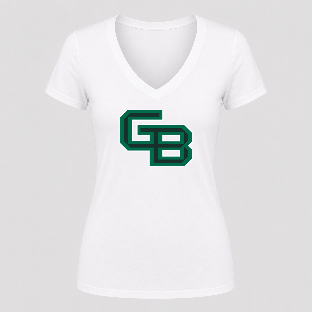 Women's Wisconsin Green Bay Phoenix V Neck T-Shirt in white