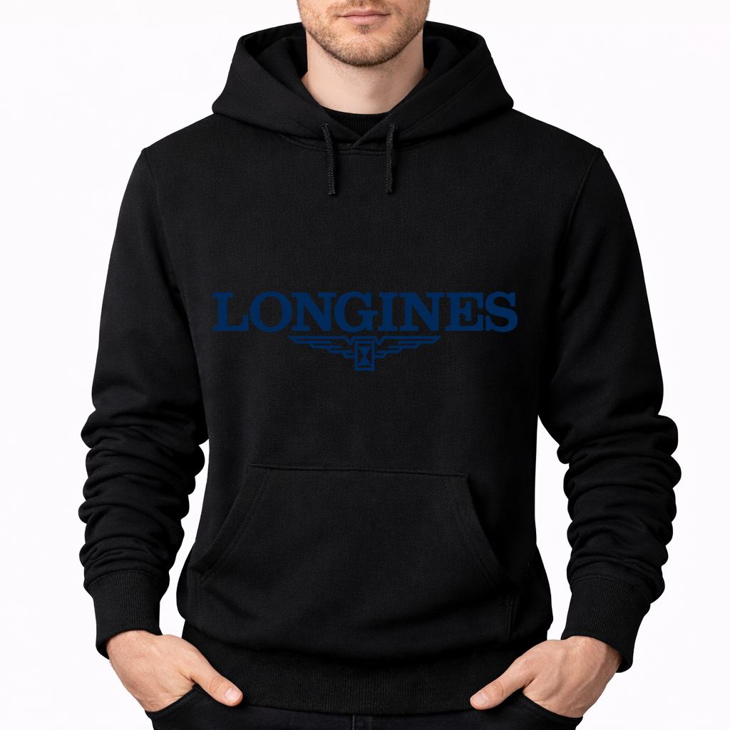 Men's Longines Pullover Hoodie - Black