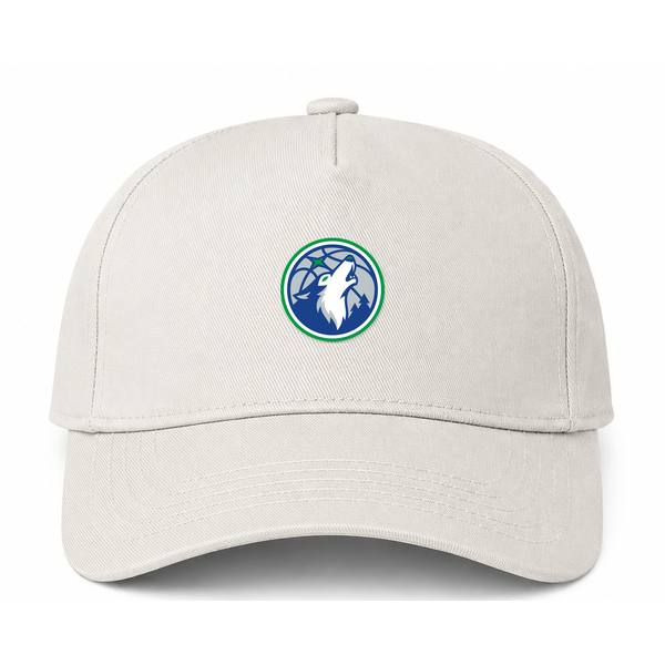 Minnesota Timberwolves NBA Logo Beige Dad Baseball Cap Hat