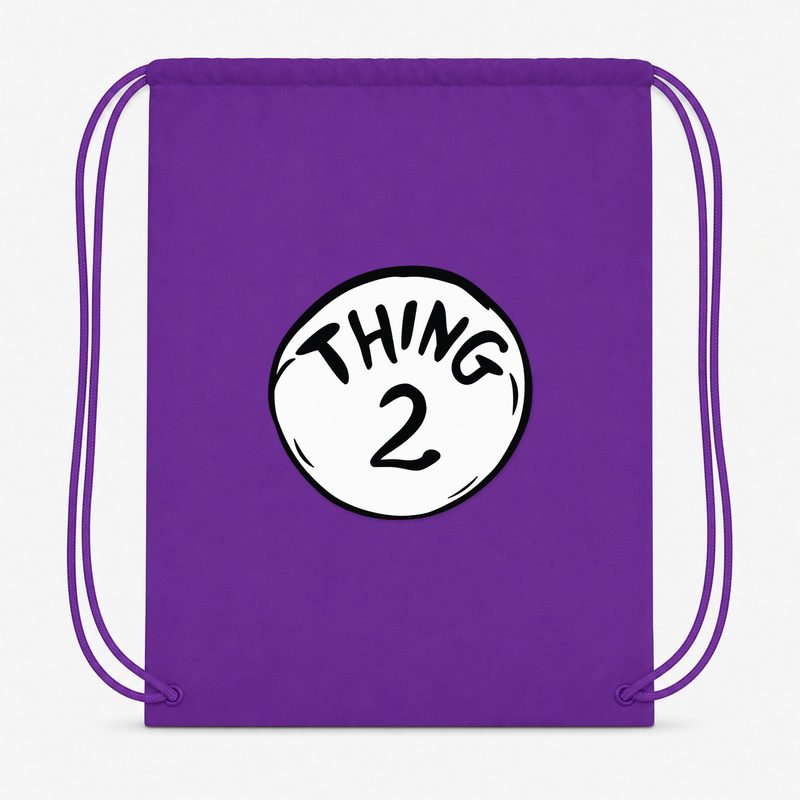 Dr. Seuss Thing 2 Drawstring Bag - Purple