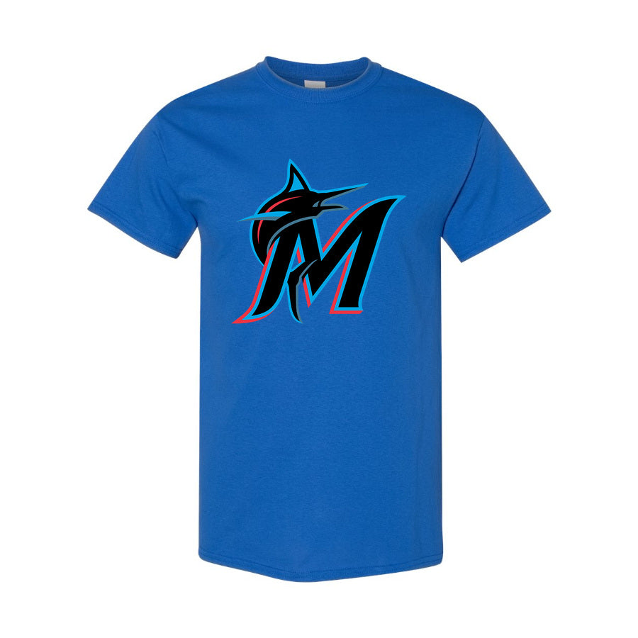 Men's Miami Marlins Cotton T-Shirt - Blue