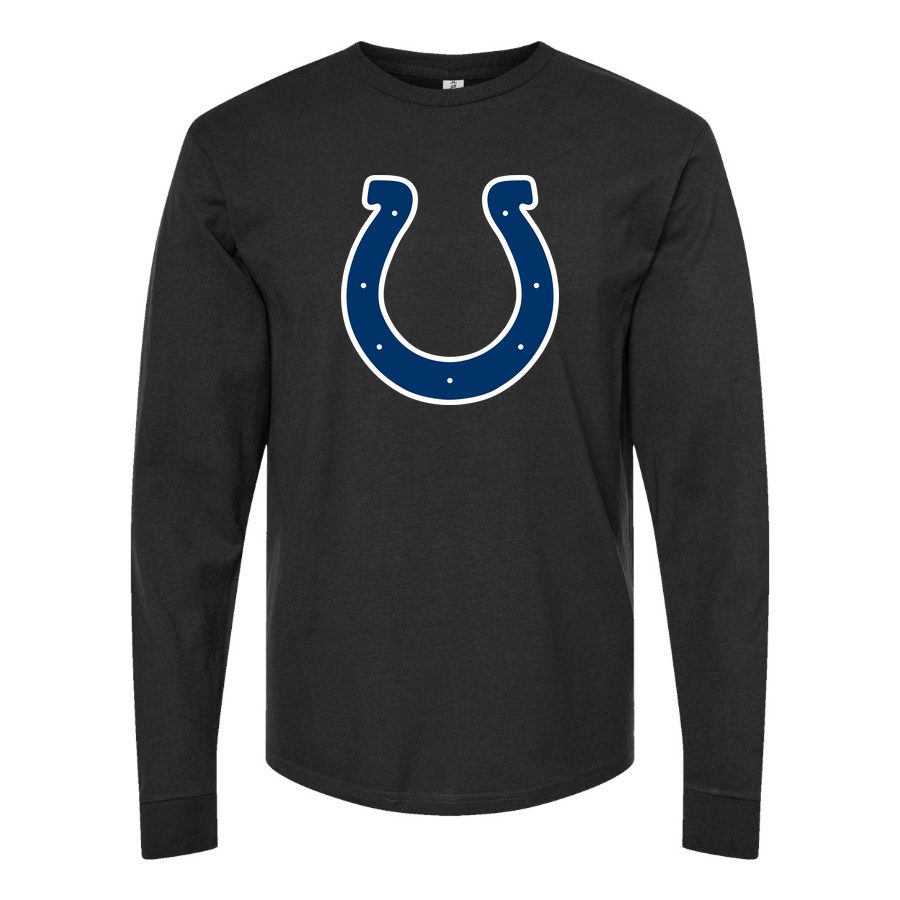 Men's Indianapolis Colts Long sleeves Cotton Blend T-Shirt - Black