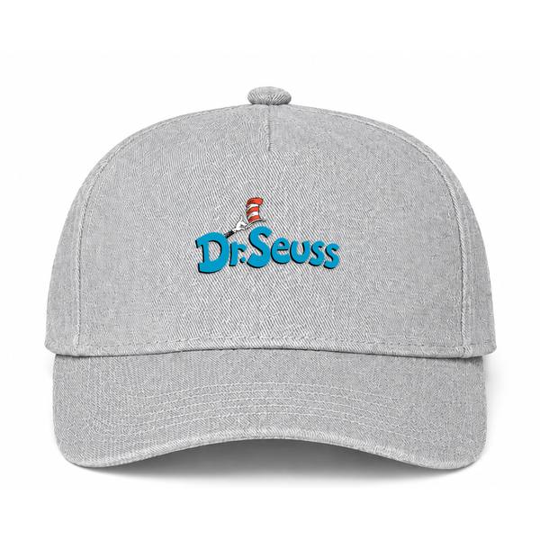 Dr. Seuss Logo Gray Dad Baseball Cap Hat