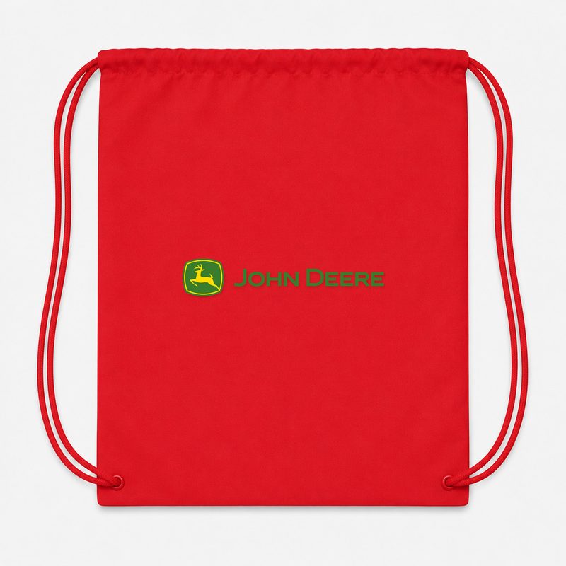 John Deere Design Drawstring Bag - Red