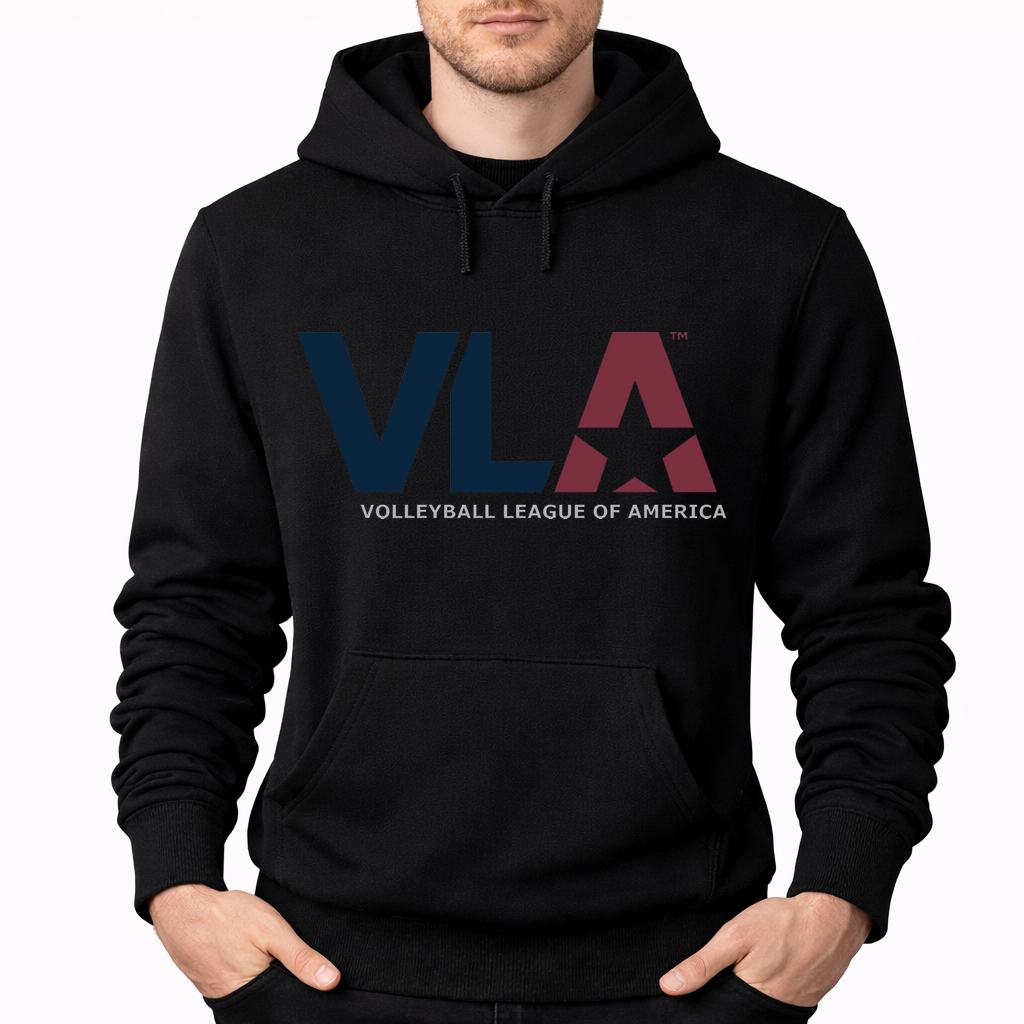 Men's American-Volleyball-League Pullover Hoodie - Black