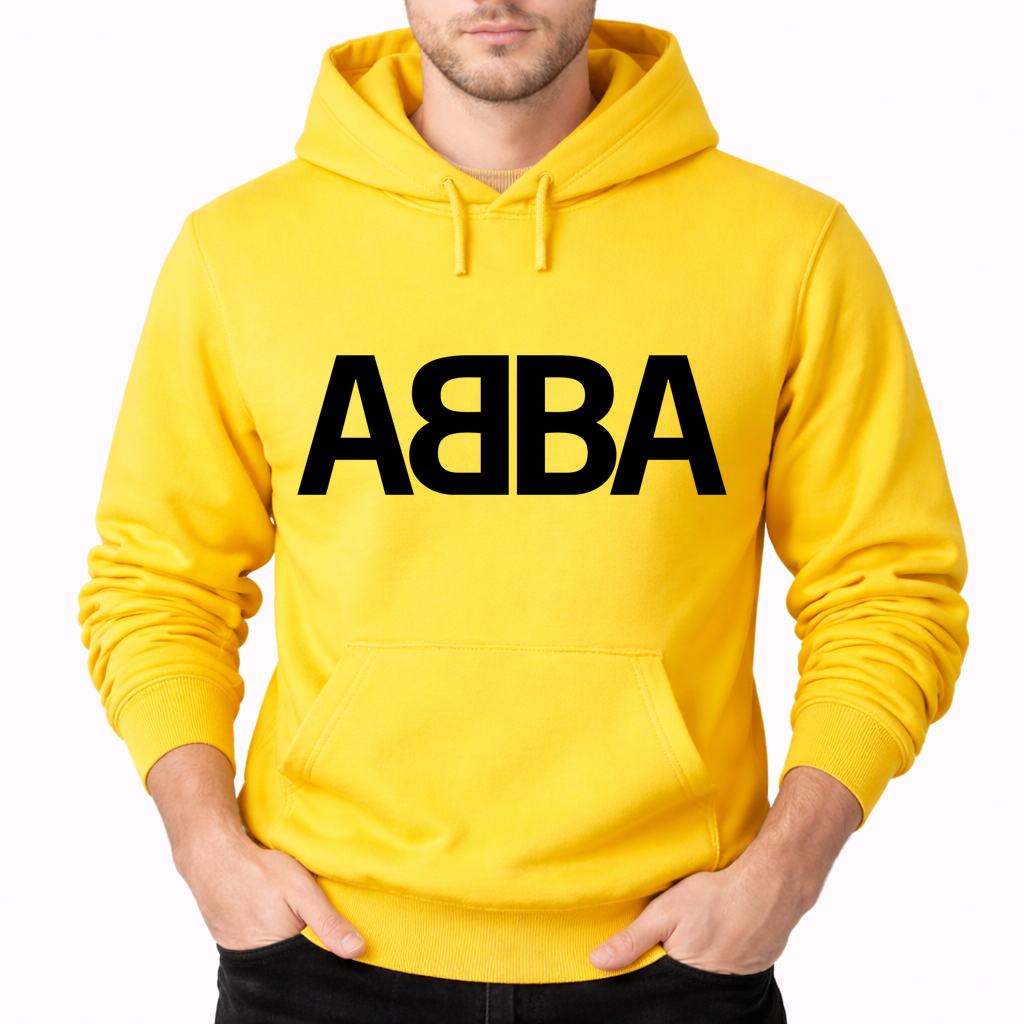 Men's ABBA Pullover Hoodie - Yellow