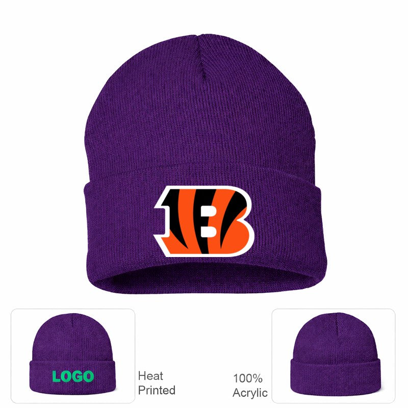 Cincinnati Bengals Purple Beanie Hat