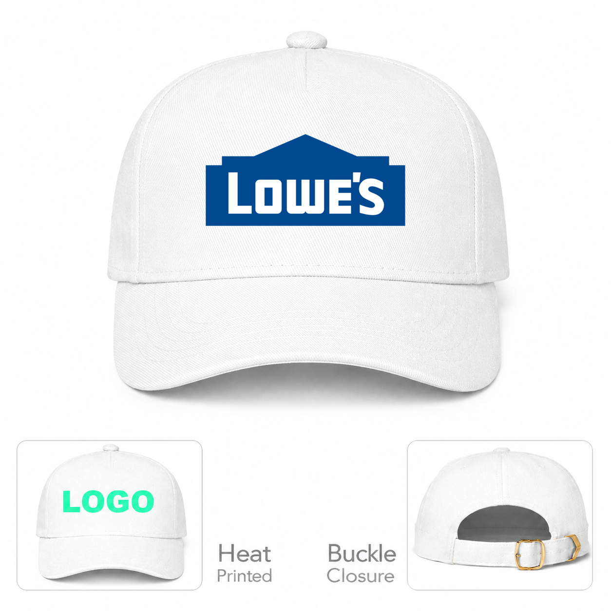 Lowe's White Dad Baseball Cap Hat