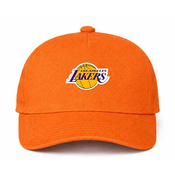 Los Angeles Lakers NBA Logo Orange Dad Baseball Cap Hat