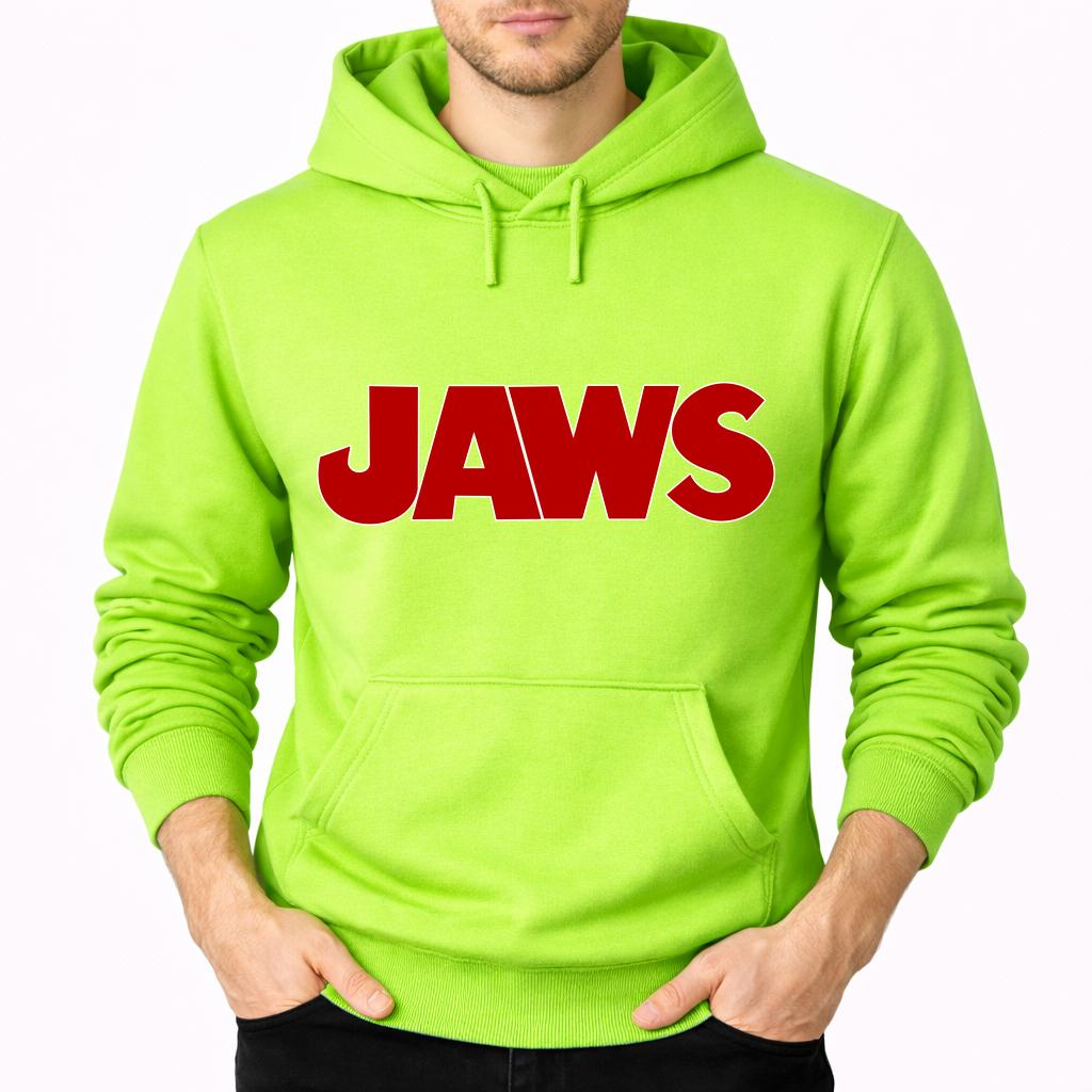 Men's Jaws Pullover Hoodie - Lime green