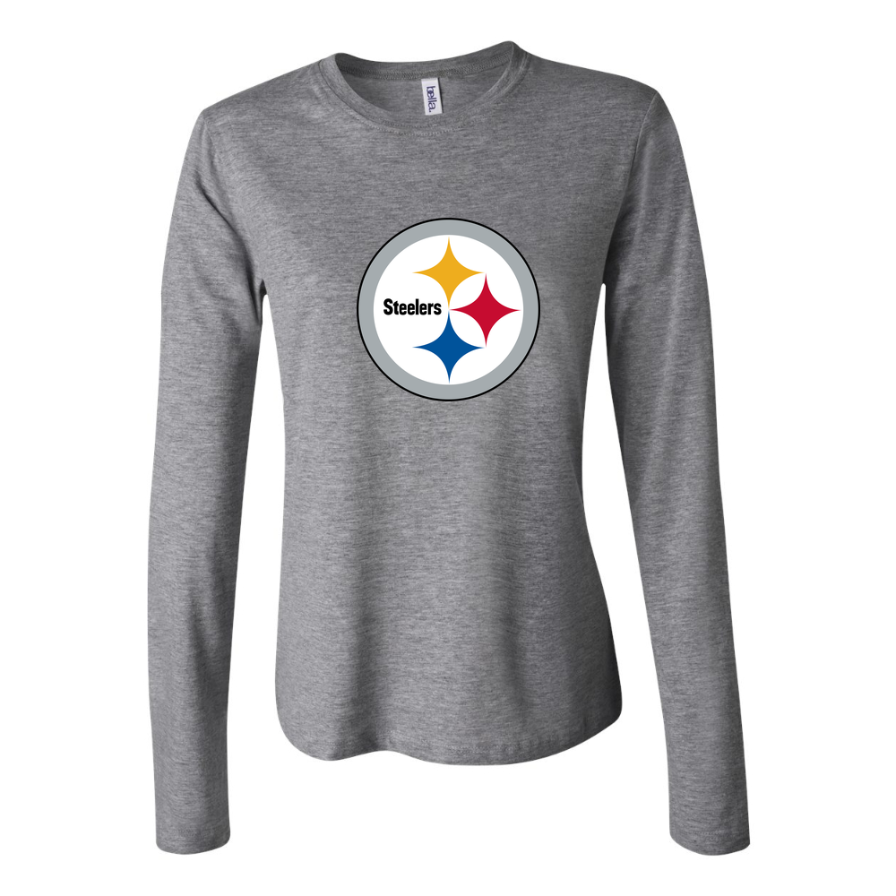 Women's Pittsburgh Steelers Long Sleeve T-Shirt - Gray