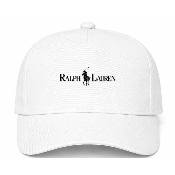 Polo Ralph Lauren Black Logo White Dad Baseball Cap Hat