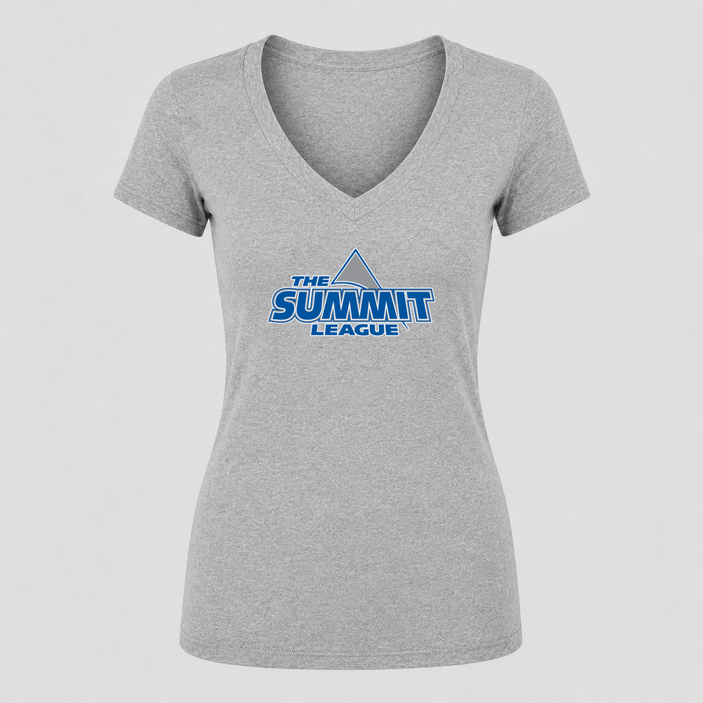 Women's The Summit League V Neck T-Shirt in gray