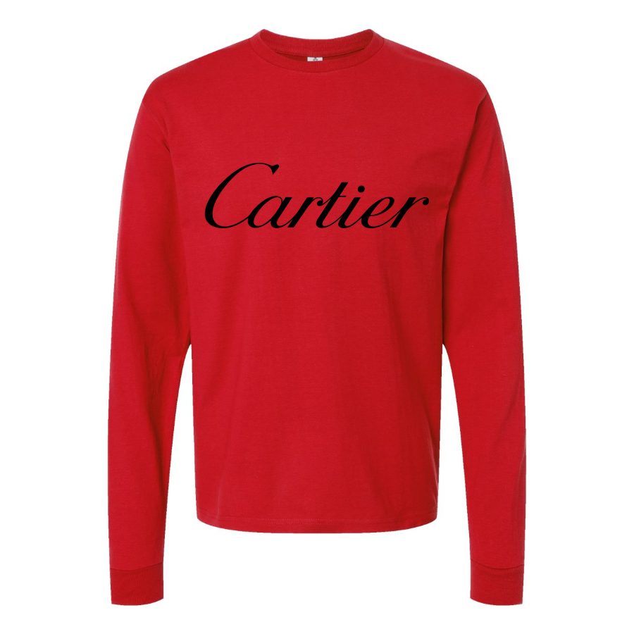 Men's Cartier Long sleeves Cotton Blend T-Shirt - Red