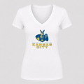 Women's UMKC Kangaroos V Neck T-Shirt in white