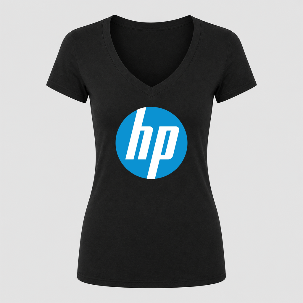 Women's HP V Neck T-Shirt in black
