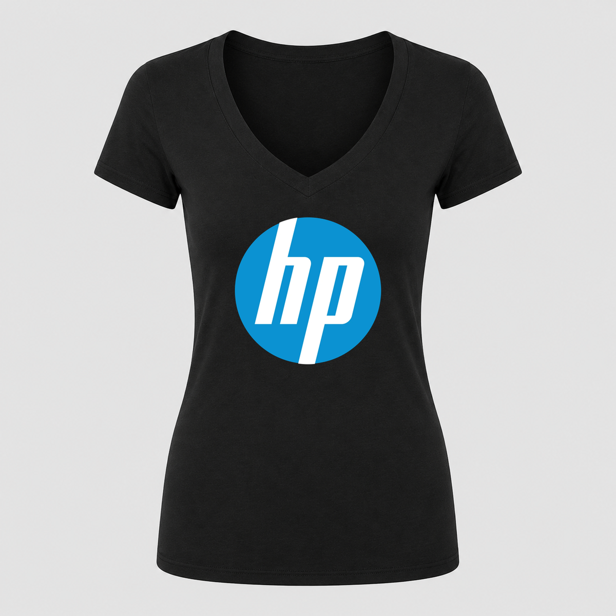 Women's HP V Neck T-Shirt in black