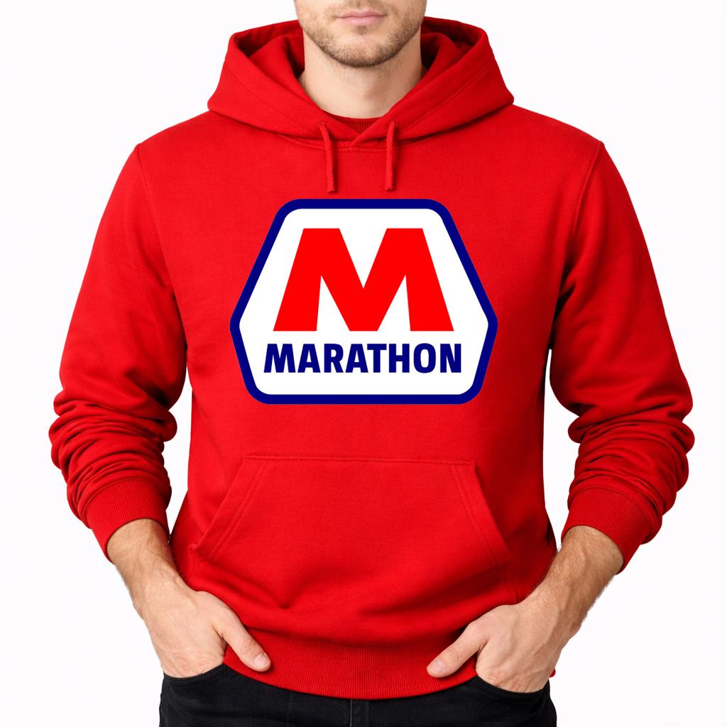 Men's Marathon Pullover Hoodie - Red