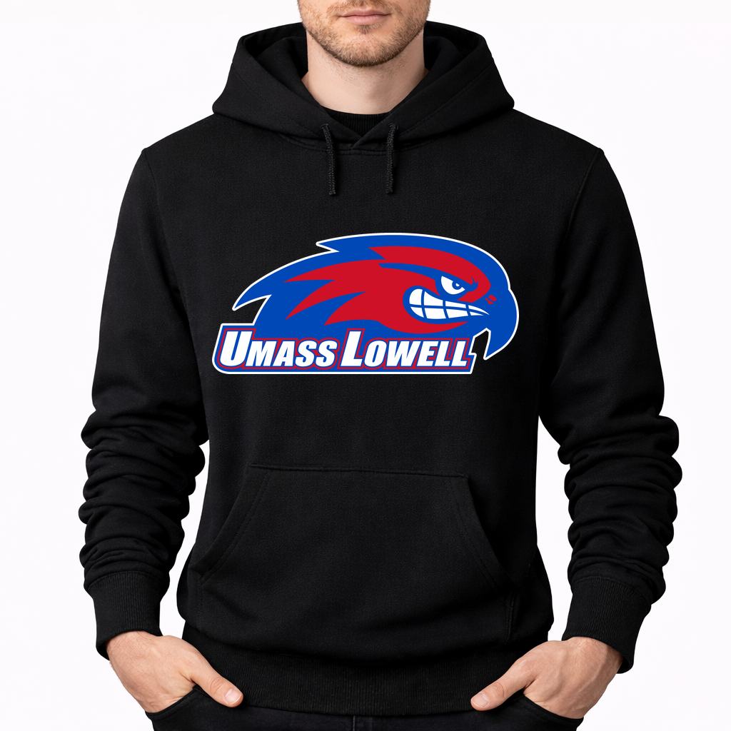 Men's UMass Lowell River Hawks Pullover Hoodie - Black