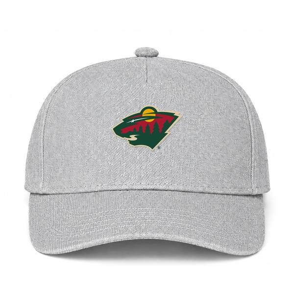 Minnesota Wild NHL Logo Gray Dad Baseball Cap Hat