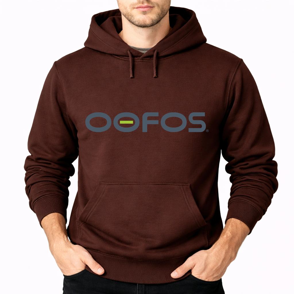 Men's Oofos Pullover Hoodie - Brown
