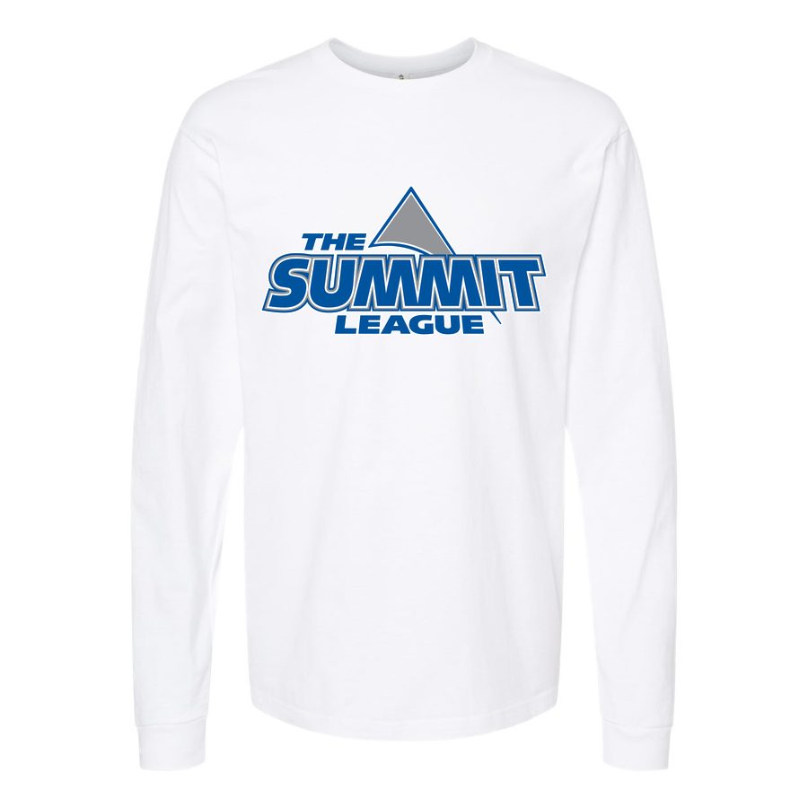 Men's The Summit League Logo Long sleeves Cotton Blend T-Shirt - White
