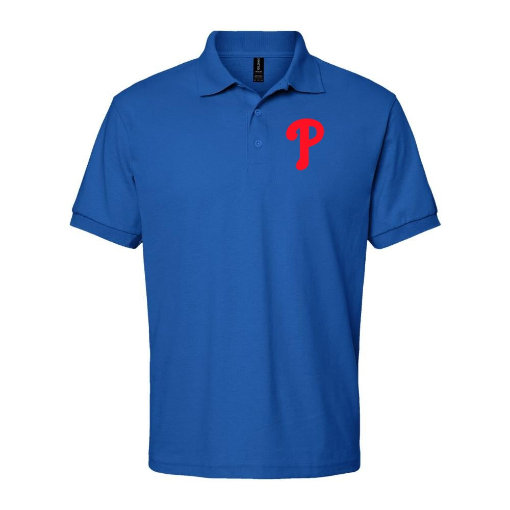 Men's Philadelphia Phillies Dry Blend Polo - Blue