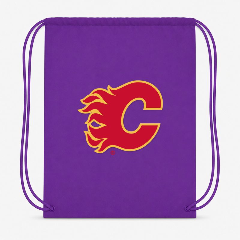 Calgary Flames Drawstring Bag - Purple