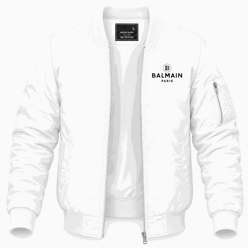Men's Balmain Paris Lightweight Bomber Jacket - White