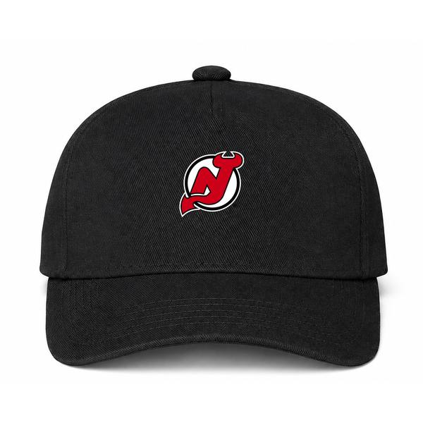 New Jersey Devils NHL Logo Black Dad Baseball Cap Hat
