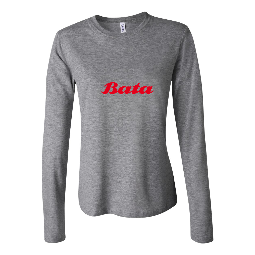 Women's Bata Logo 1536x864 Long Sleeve T-Shirt - Gray