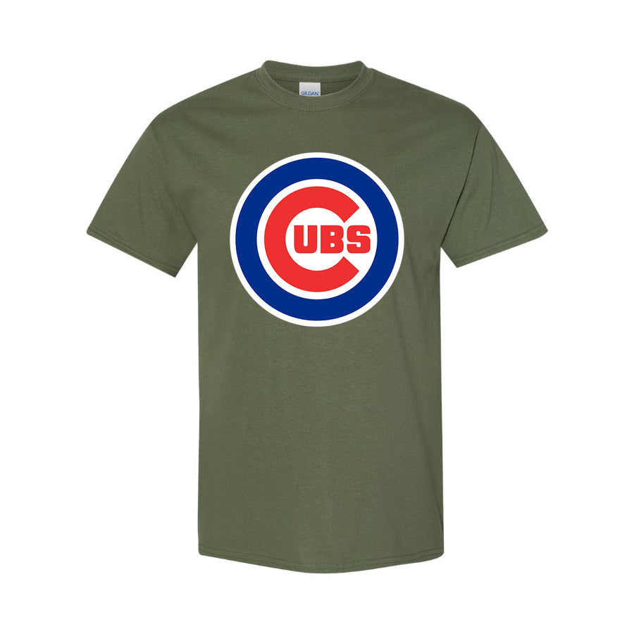 Men's Chicago Cubs Cotton T-Shirt - Army Green